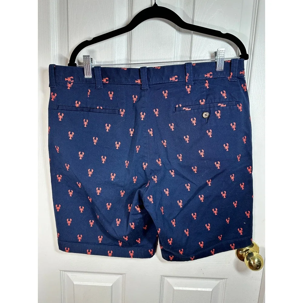 J. Crew Men's Lobster Print‎ Shorts Preppy Casual Everyday Size 35 Inseam 9